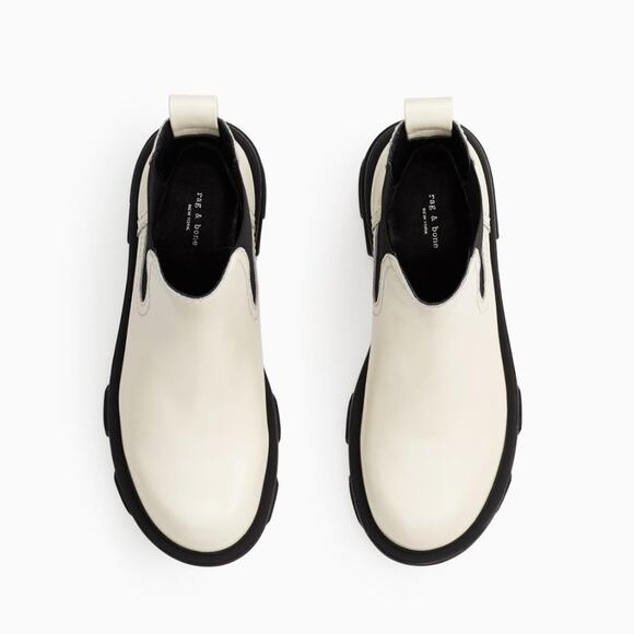 rag & bone Lug Sole Chelsea Boot White Size 8.5 - Picture 8 of 9